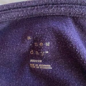 Purple thin sweater, brand: a new day, material: cotton